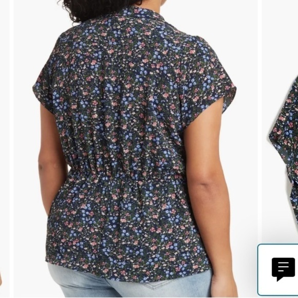 City Chic CCX NWT Meadow Floral Print Blouse Top XXL Dainty Feminine Romantic - Picture 2 of 16